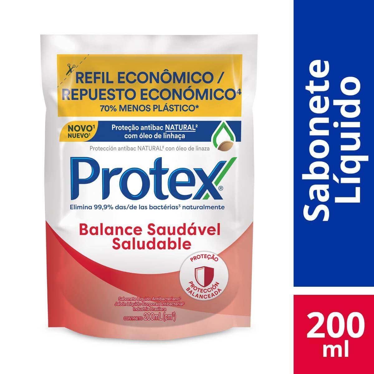 Refil Sabonete Líquido Corporal Protex Balance com 200ml Menor preço em Refil Sabonete Líquido Corporal Protex Balance com 200ml