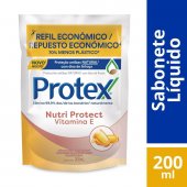 Refil Sabonete Líquido Corporal Protex Nutri Protect Vitamina E com 200ml