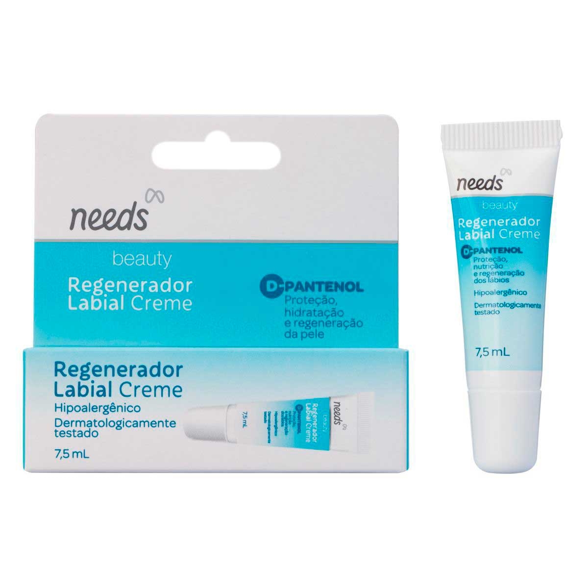 Regenerador Labial Needs Vegano Dexpantenol Derma com 7,5ml Menor preço em Regenerador Labial Needs Vegano Dexpantenol Derma com 7,5ml