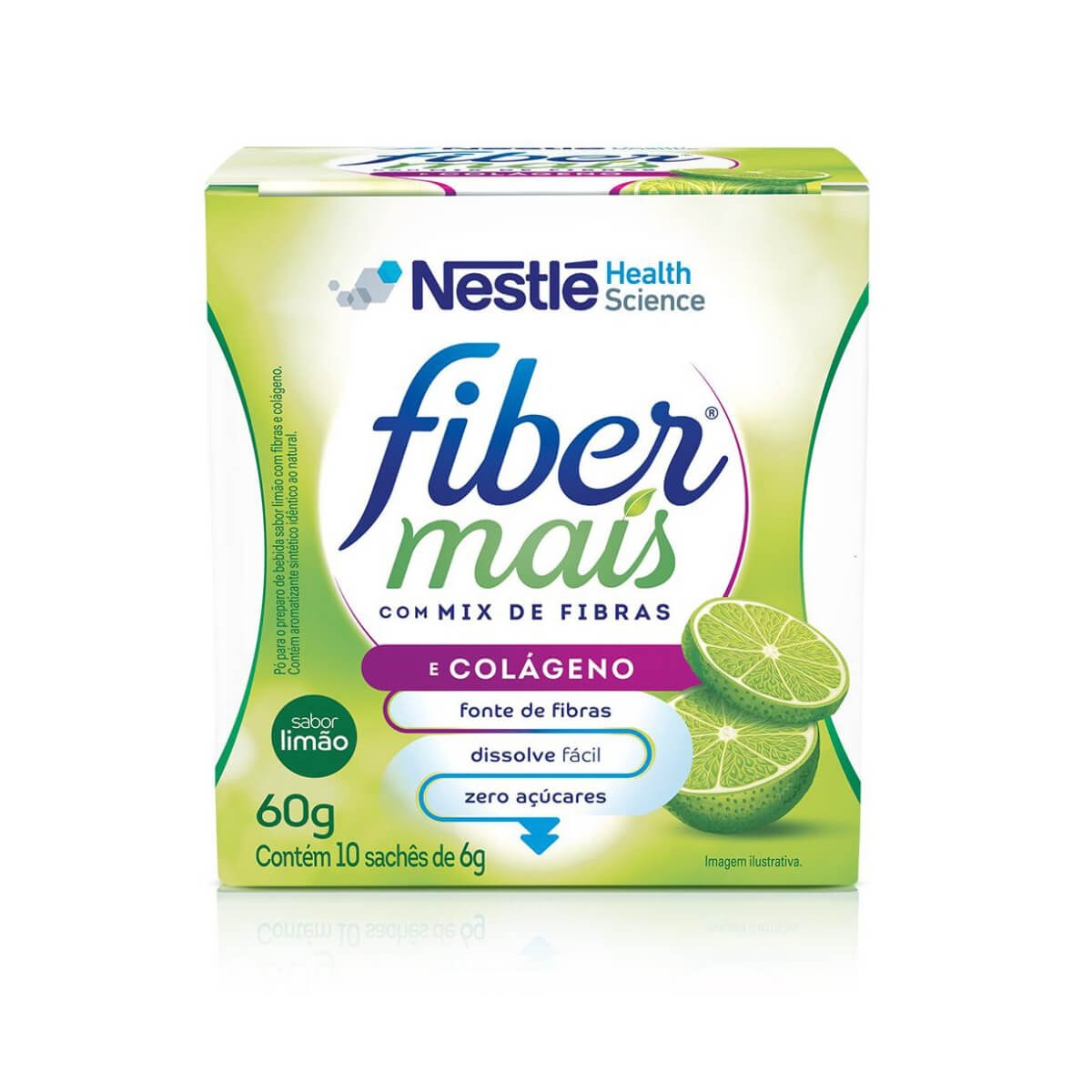 Regulador Intestinal Fibermais Mix de Fibras com Colágeno Sabor Limão com 60g Menor preço em Regulador Intestinal Fibermais Mix de Fibras com Colágeno Sabor Limão com 60g