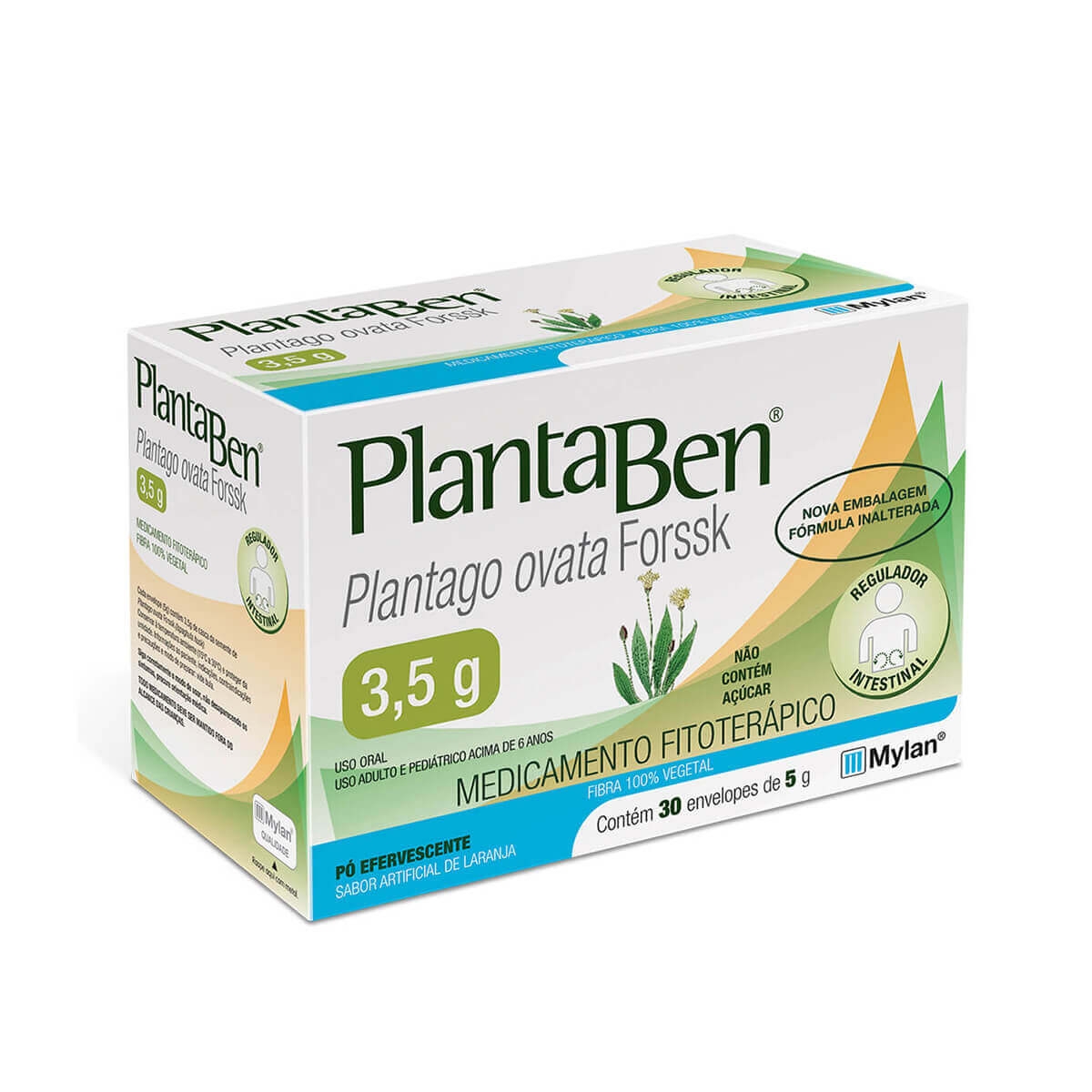 PlantaBen 3,5g Sabor Laranja Sem Açúcar 30 envelopes com 5g cada