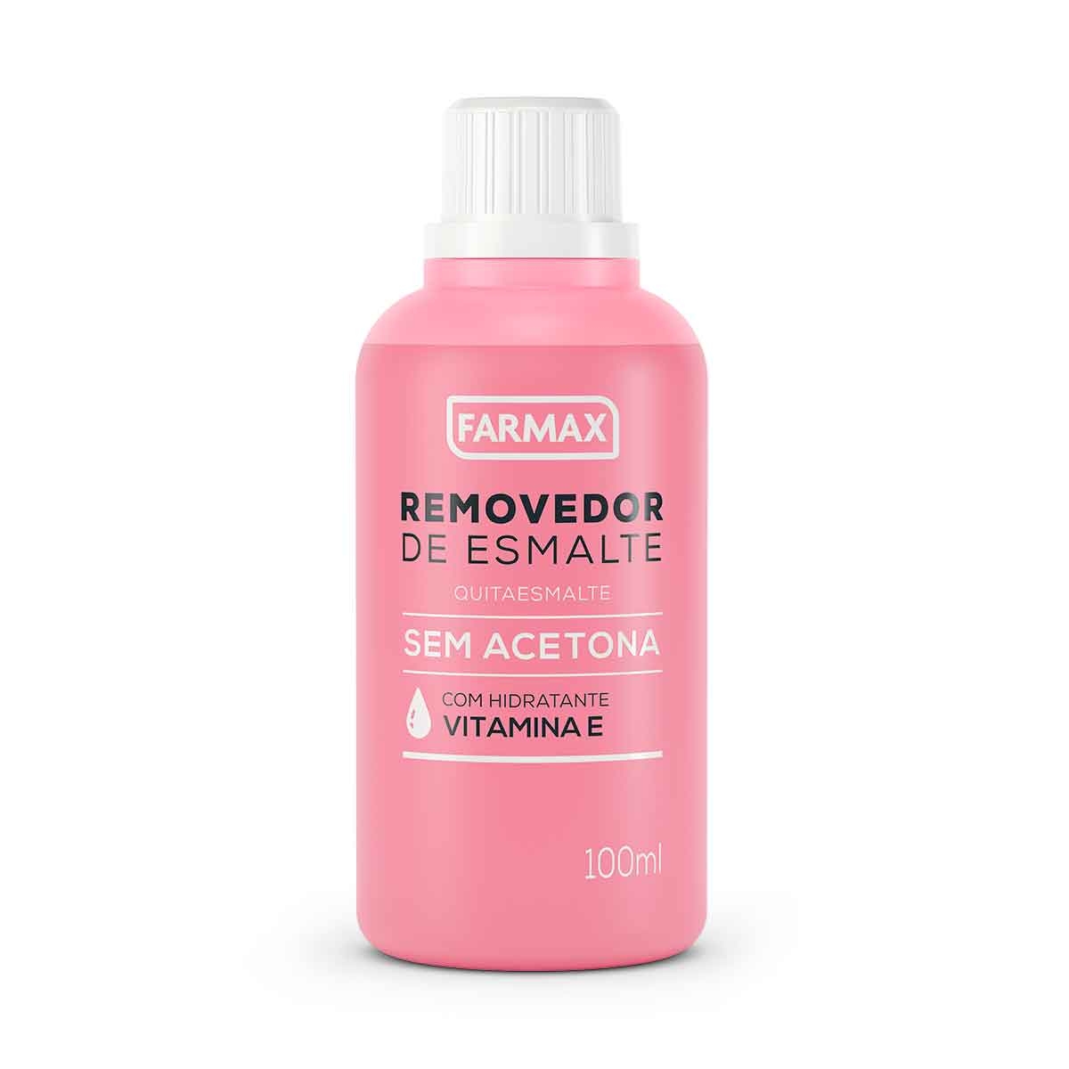 REMOVEDOR DE ESMALTE FARMAX SEM ACETONA COM 100ML