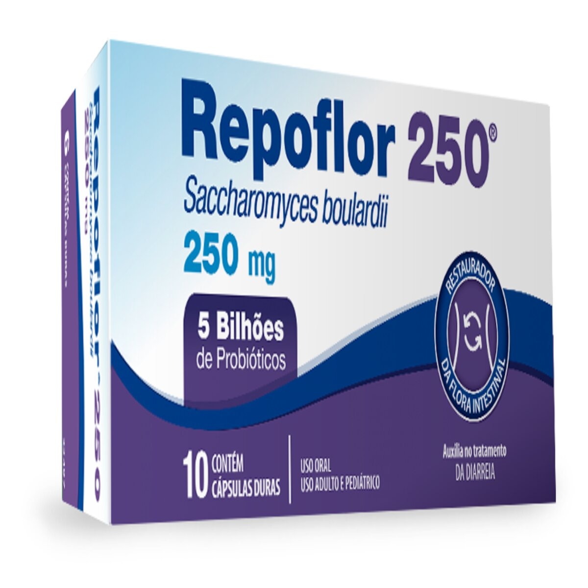 Repoflor 250mg 10 Cápsulas: Preço, para que serve e como tomar | Droga Raia