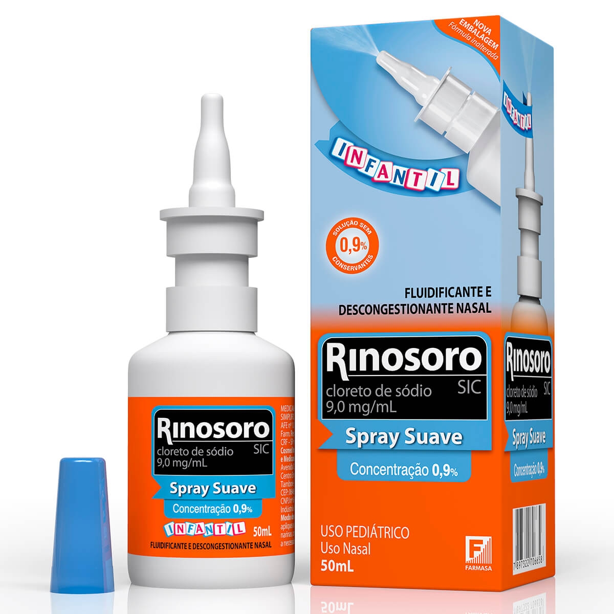 Descongestionante Nasal Rinosoro Sic Infantil FARMASA 50ml Solução Nasal