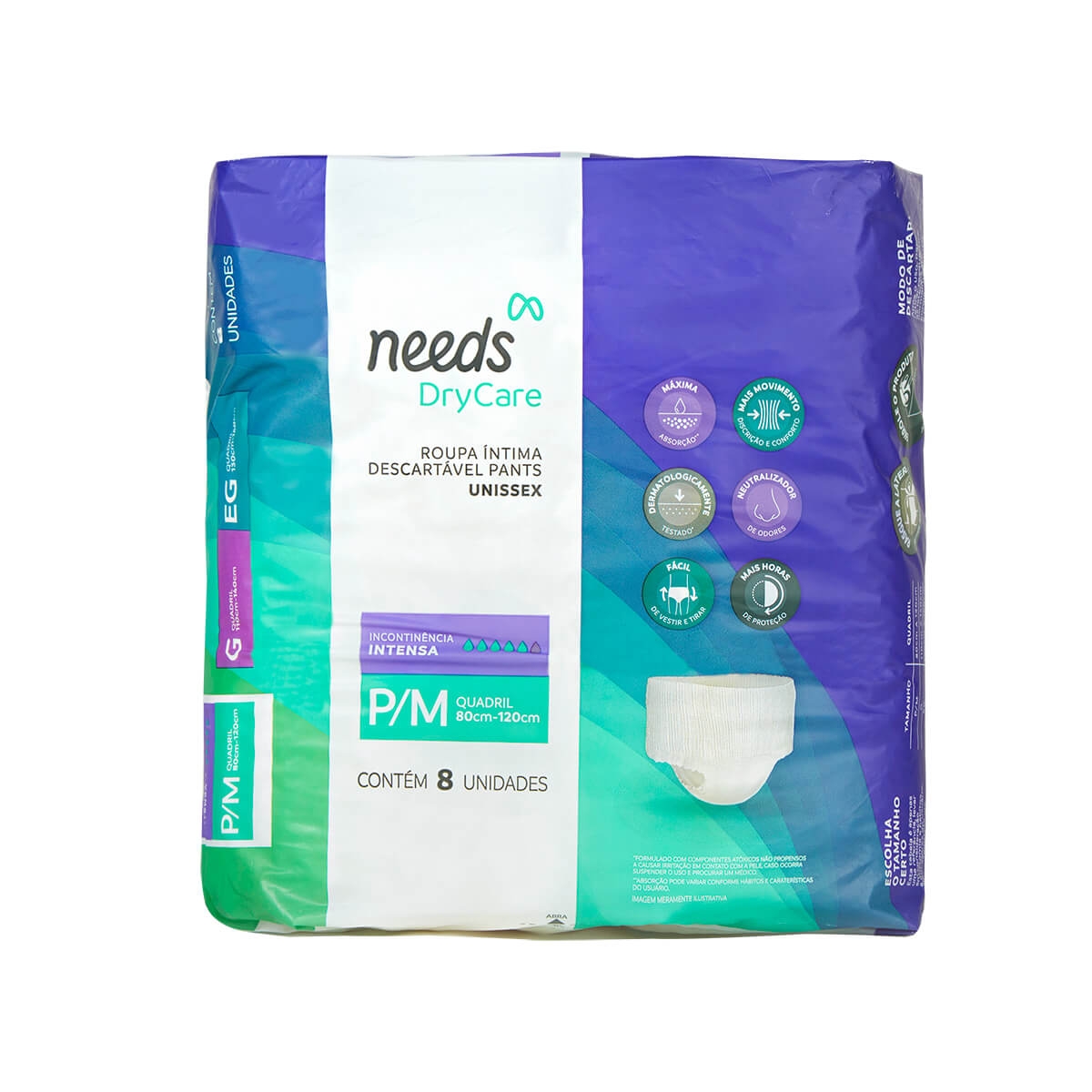Fralda Calça Geriátrica Unissex Needs DryCare P/M 8 unidades é boa?