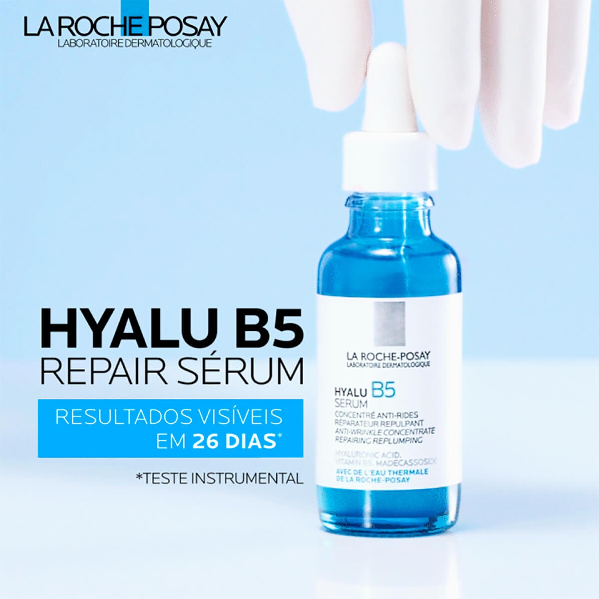 Sérum AntiIdade La RochePosay Hyalu B5 Repair com 30ml Droga Raia
