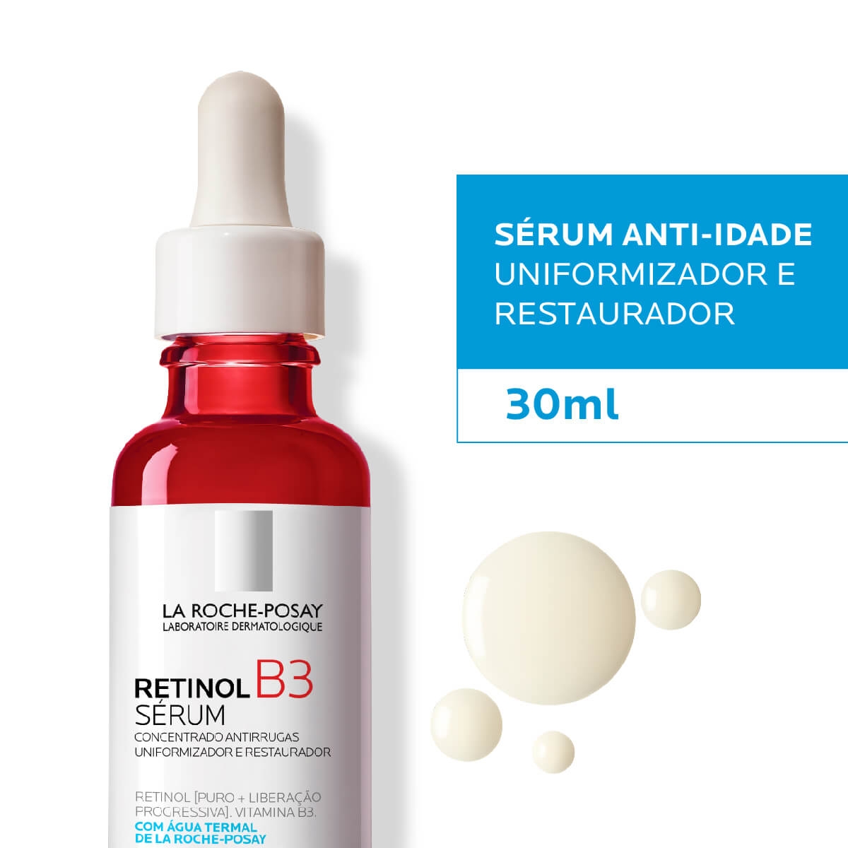 Sérum Facial Concentrado AntiIdade La RochePosay Retinol B3 com 30ml