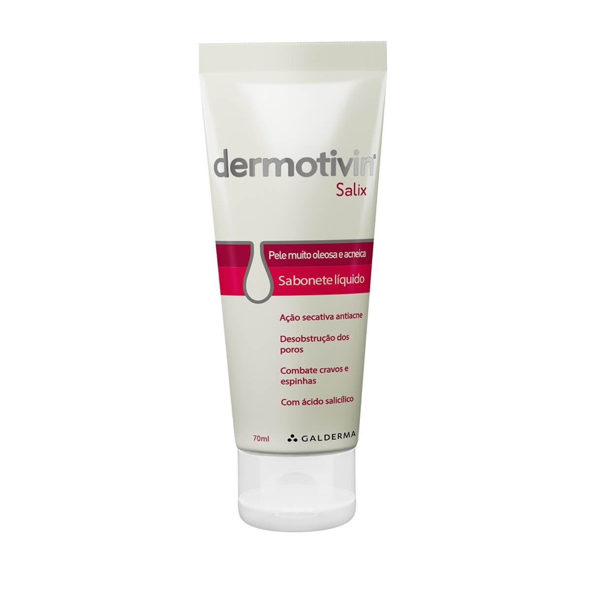 Sabonete Líquido Facial Dermotivin Salix Pele Oleosa e Acneica com 70ml Menor preço em Sabonete Líquido Facial Dermotivin Salix Pele Oleosa e Acneica com 70ml