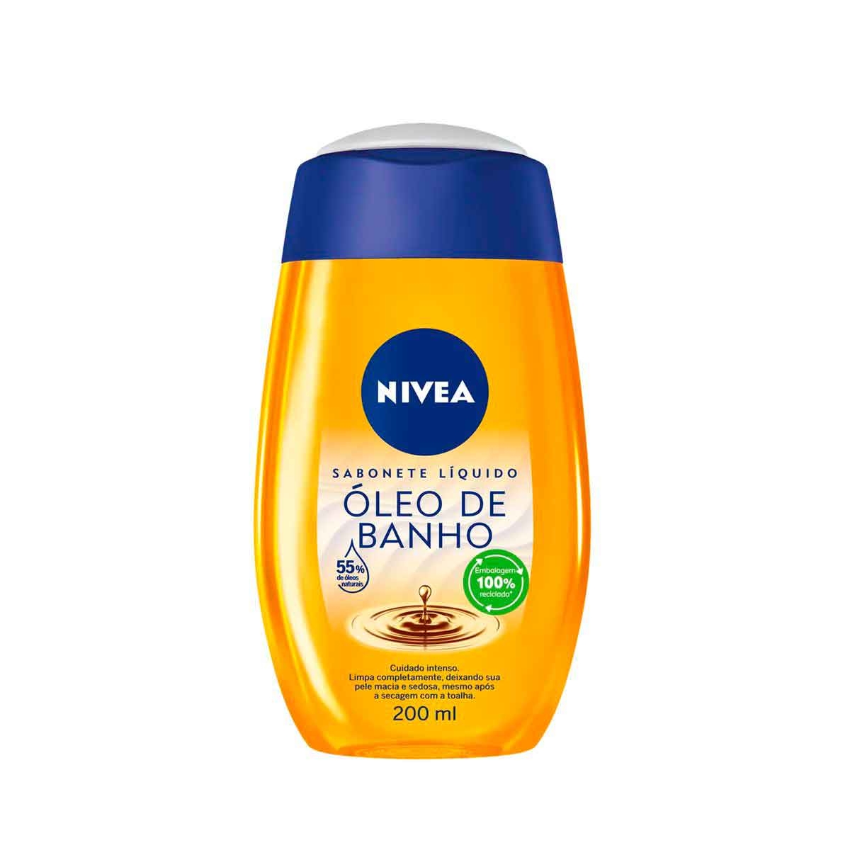 Sabonete Líquido Corporal Nivea Óleo de Banho 200ml Menor preço em Sabonete Líquido Corporal Nivea Óleo de Banho 200ml