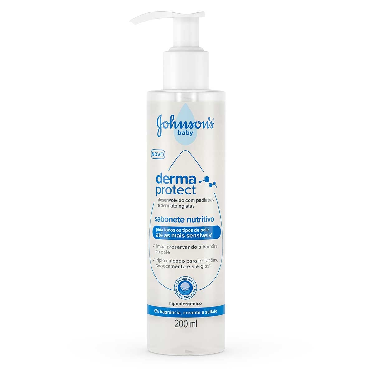 Sabonete Nutritivo Johnson's Baby Derma Protect 200ml em oferta | Droga ...