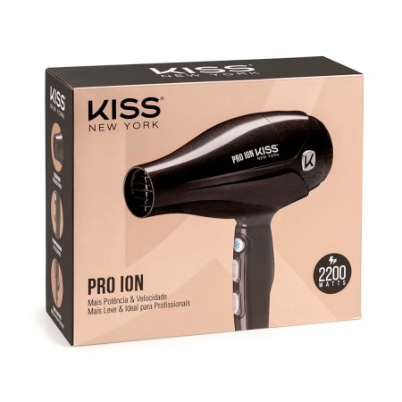 Secador de Cabelo Kiss New York Pro Ion 2200W 127V | 