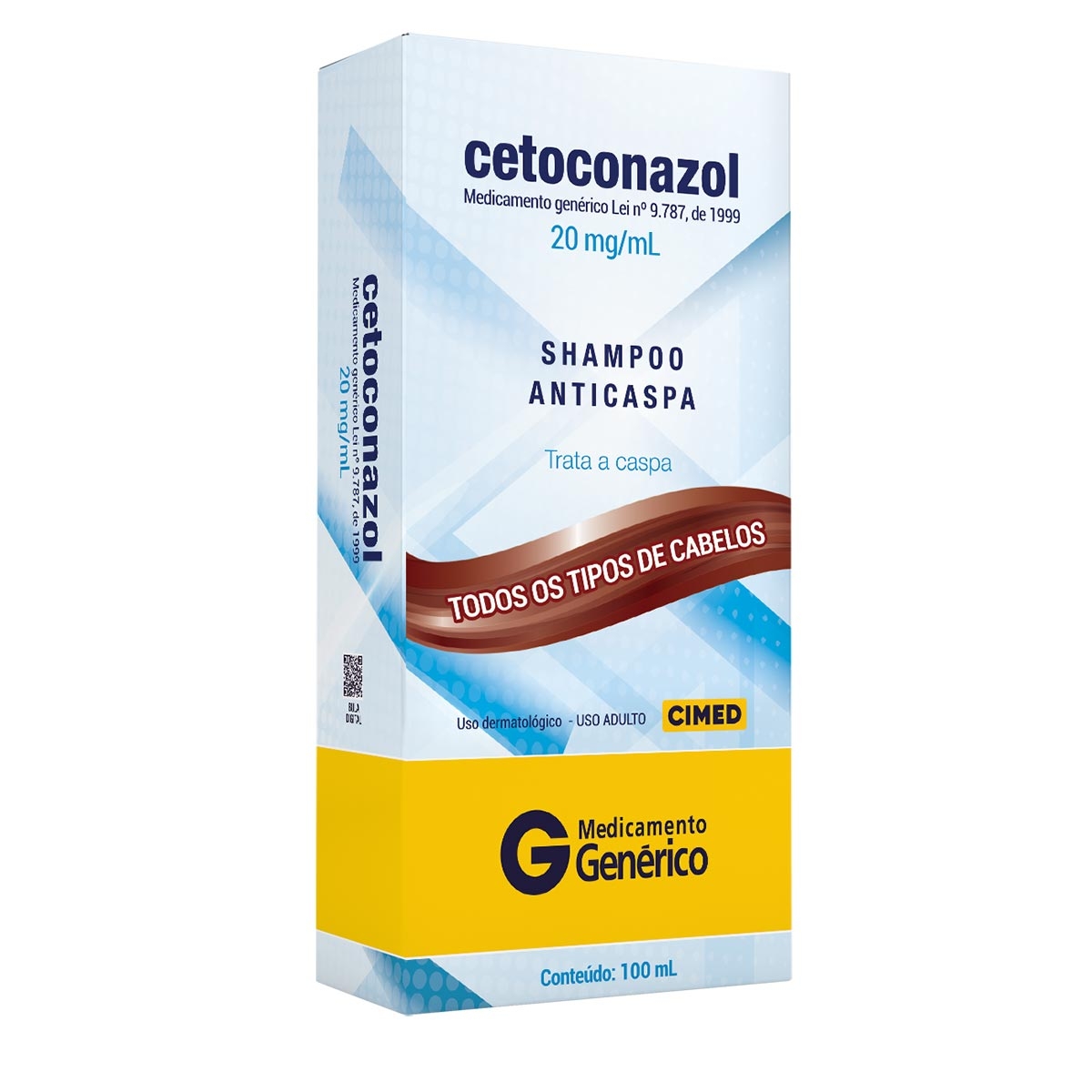 Cetoconazol 20mg/ml Shampoo Anticaspa 100ml Cimed Genérico