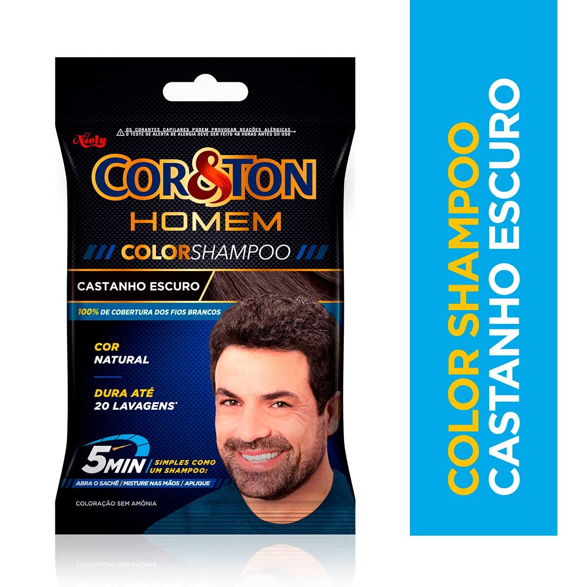 Shampoo Color Tonalizante Niely Men 3.0 Castanho Escuro com 1 Unidade Menor preço em Shampoo Color Tonalizante Niely Men 3.0 Castanho Escuro com 1 Unidade