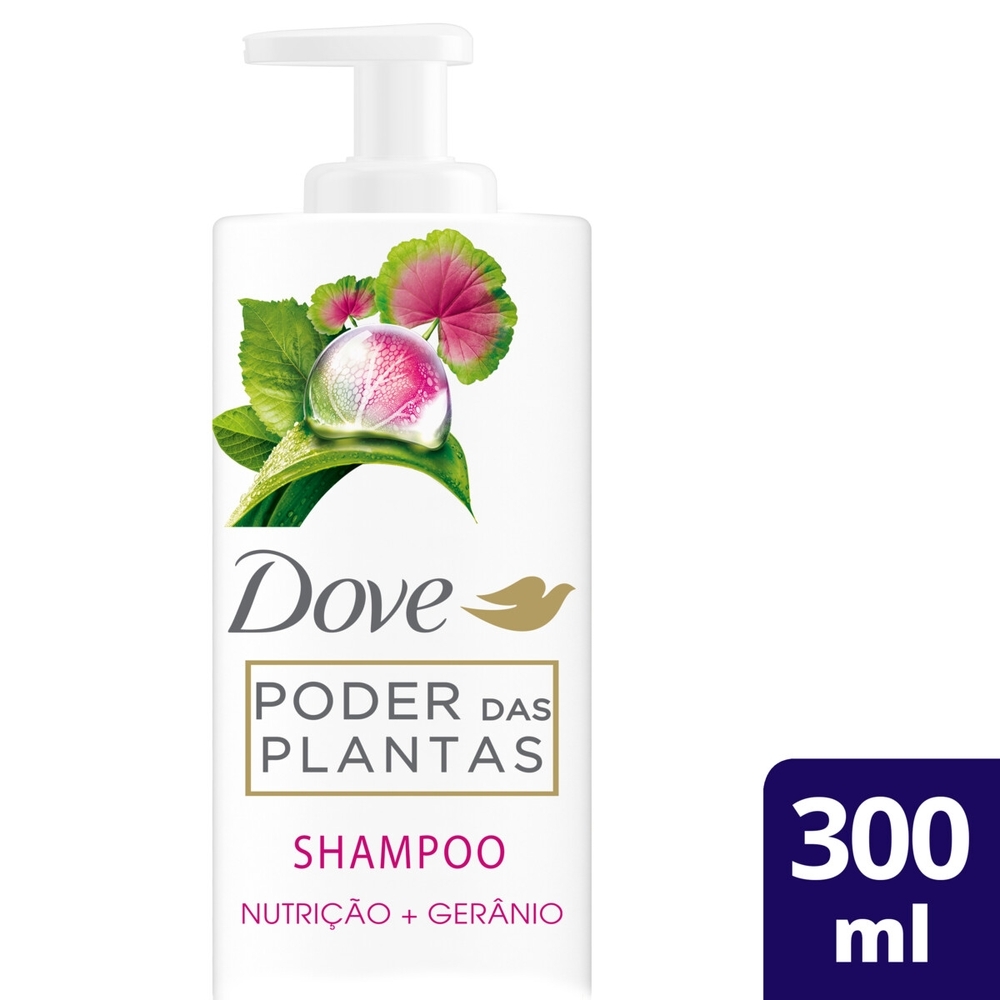 Shampoo Dove Poder das Plantas Nutrição + Gerânio com 300ml 300ml