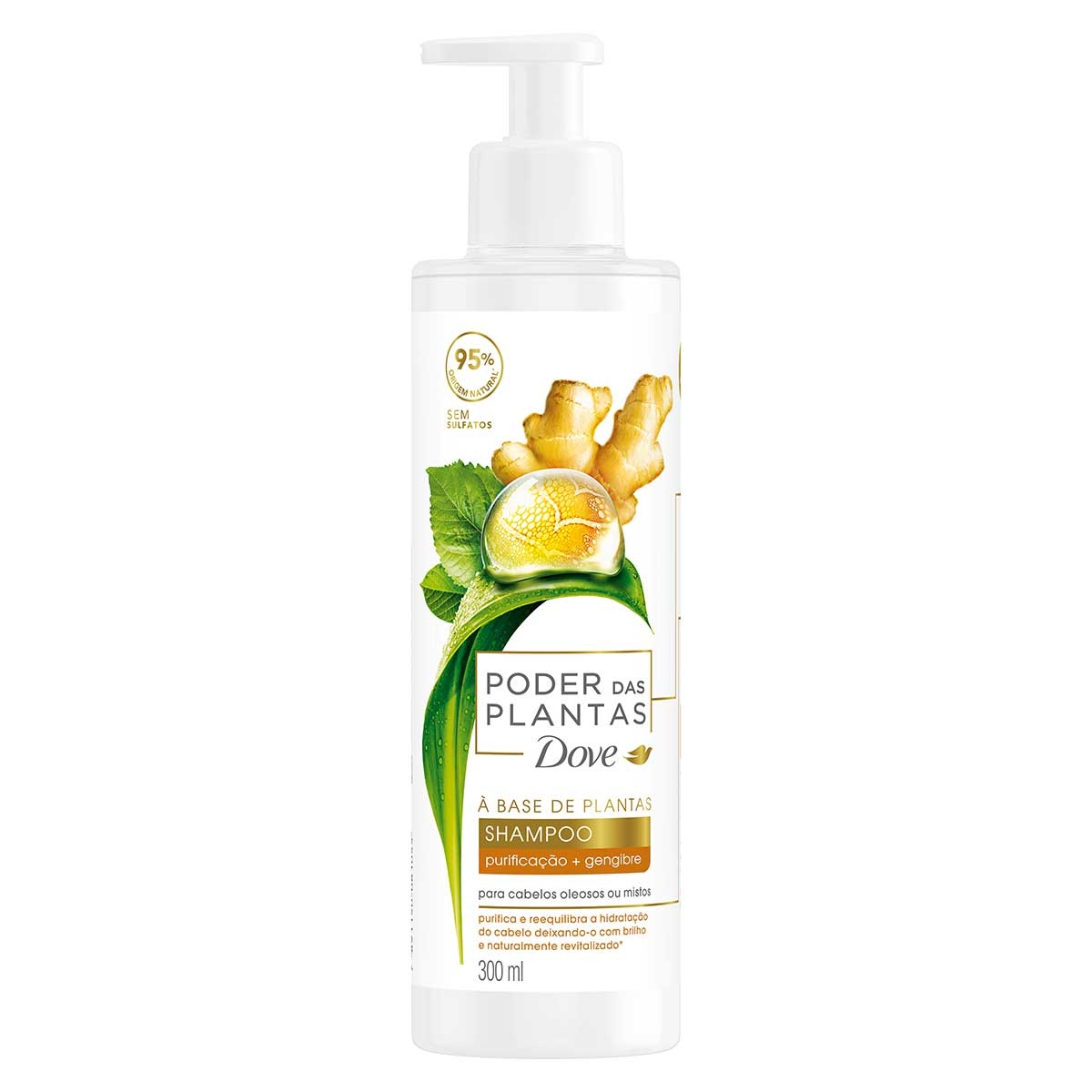 Shampoo Dove Poder das Plantas Purificação + Gengibre com 300ml Menor preço em Shampoo Dove Poder das Plantas Purificação + Gengibre com 300ml
