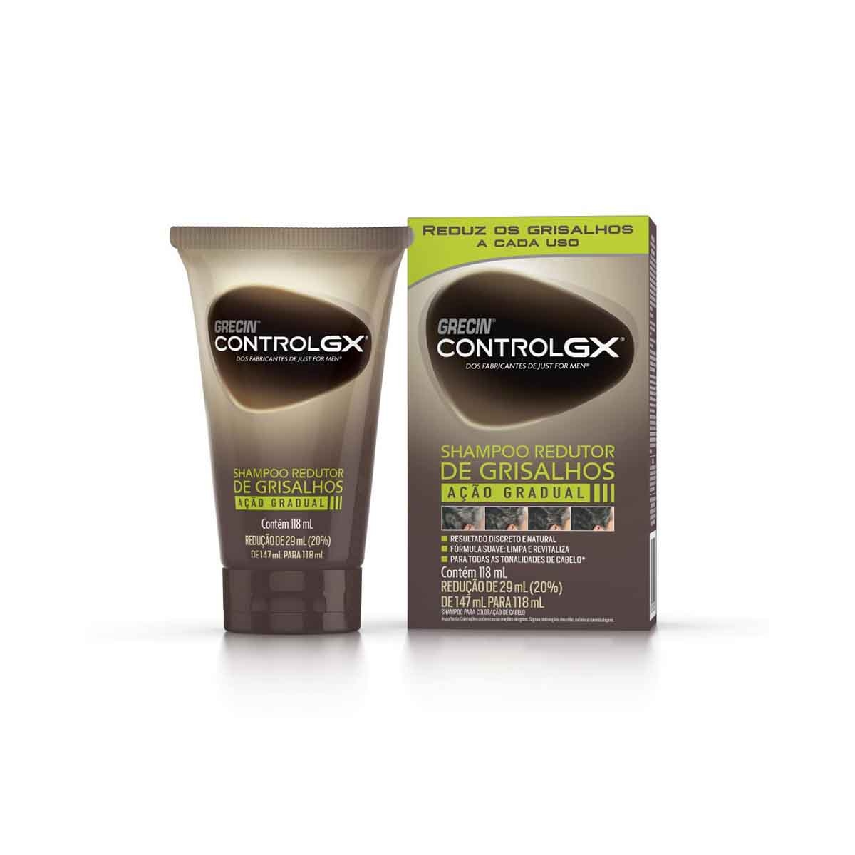 Shampoo Redutor de Grisalhos Grecin Control GX 118ml