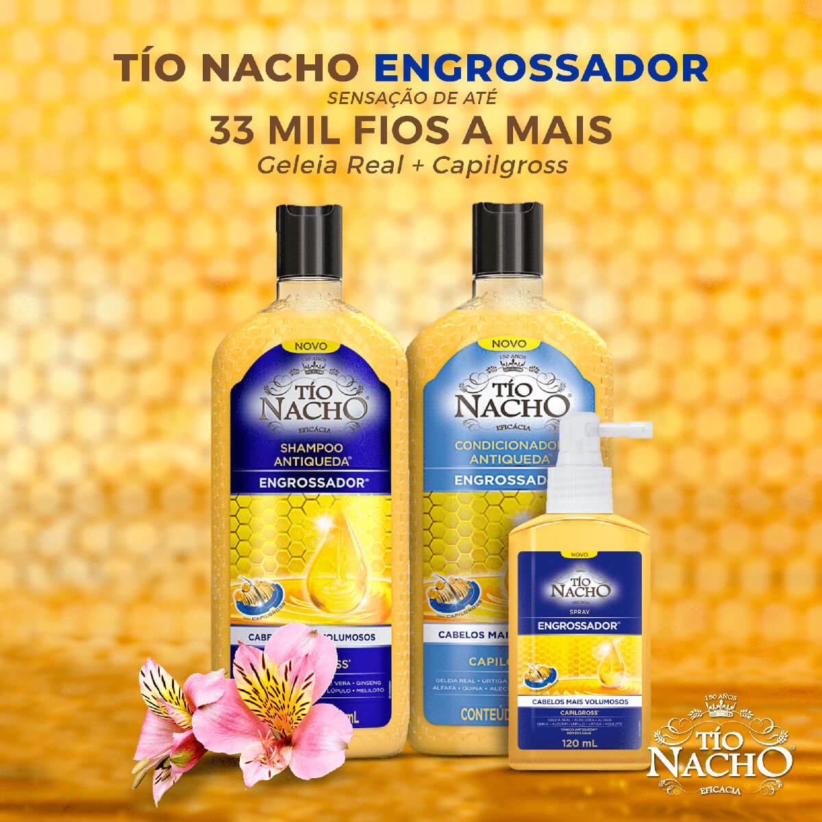 Tio Nacho Engrossador Shampoo Antiqueda com 415ml | Droga Raia