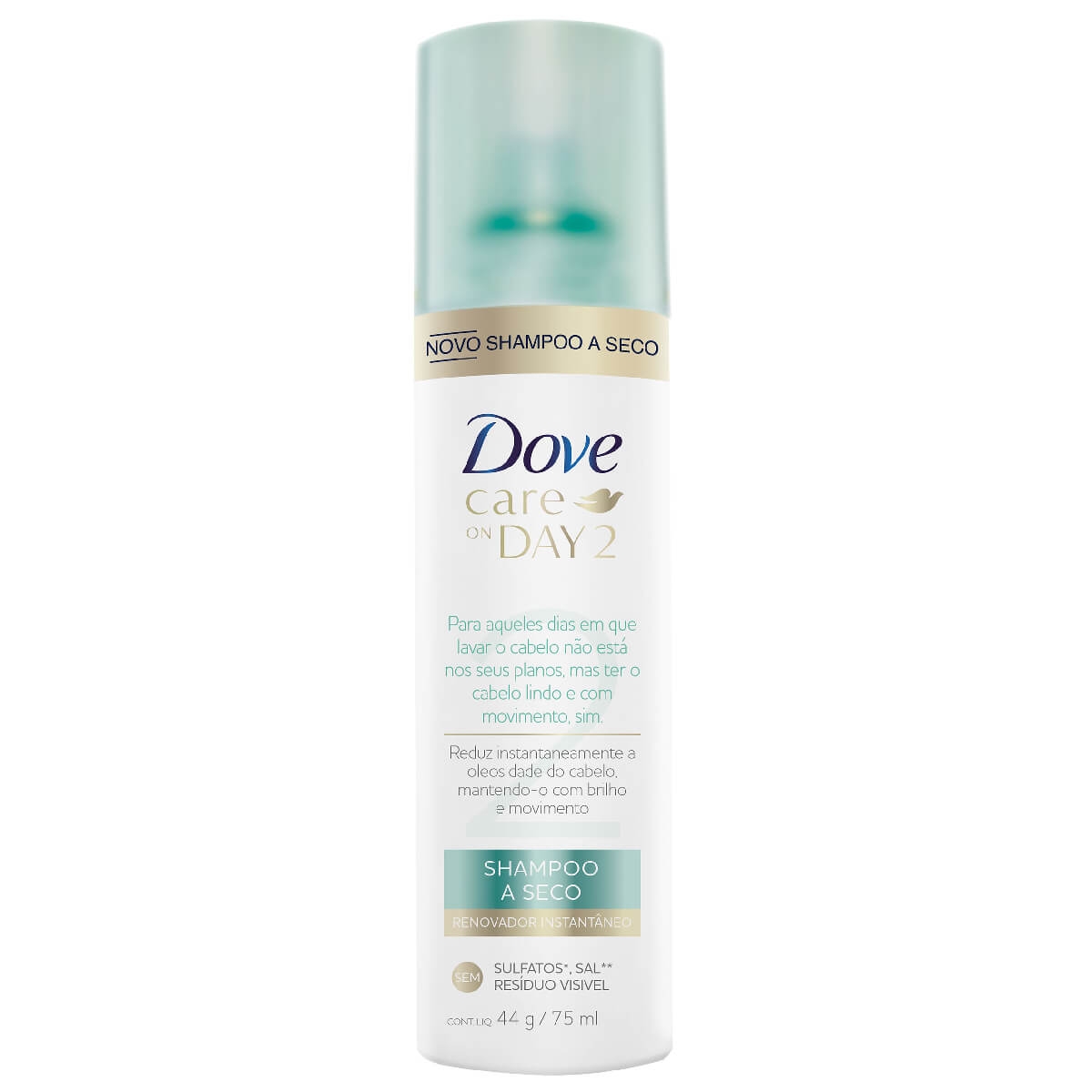 Shampoo a Seco Dove Care on Day 2 Renovador Instantâneo 75ml