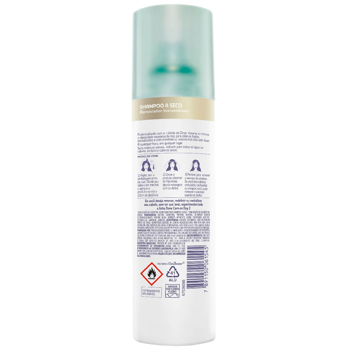 Shampoo A Seco Dove Care On Day 2 com 75ml Droga Raia