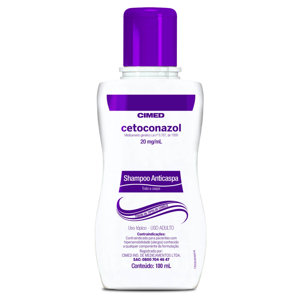 Cetoconazol 20mg/ml Cimed Shampoo Anticaspa com 100ml Droga Raia