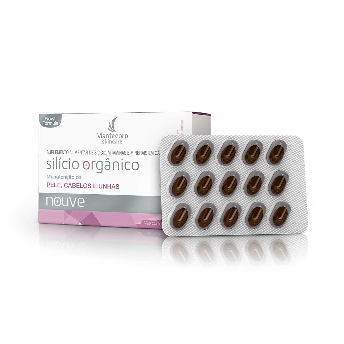 Suplemento Alimentar Silício Orgânico Nouve Cabelo Pele e Unha - 60 Cápsulas Menor preço em Suplemento Alimentar Silício Orgânico Nouve Cabelo Pele e Unha - 60 Cápsulas