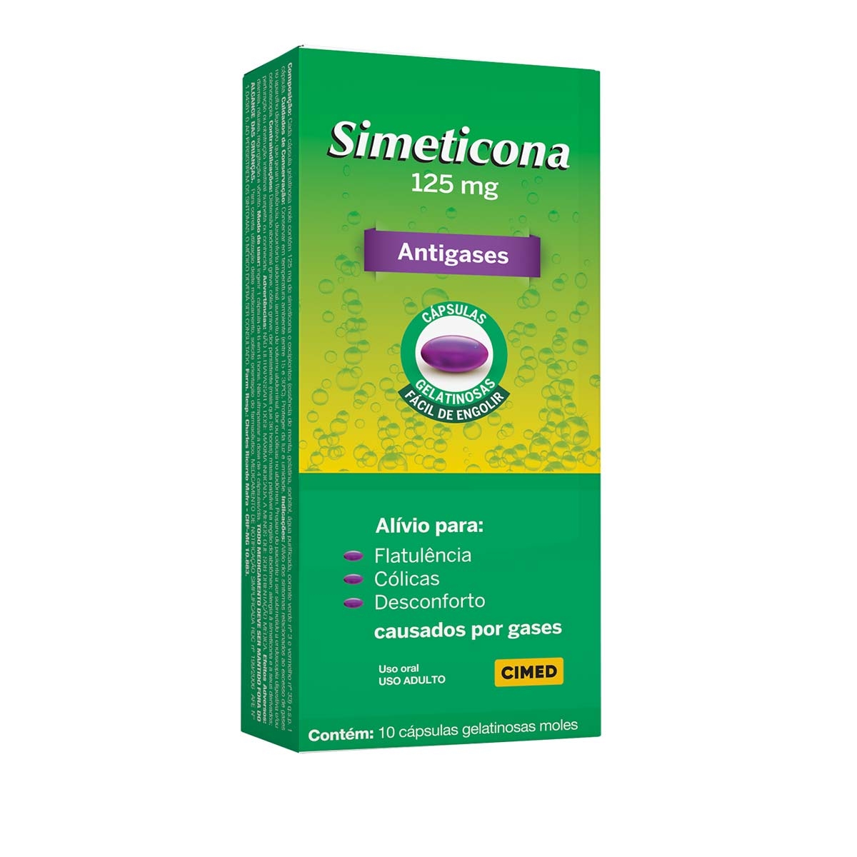 Simeticona 125mg 10 cápsulas Cimed Genérico