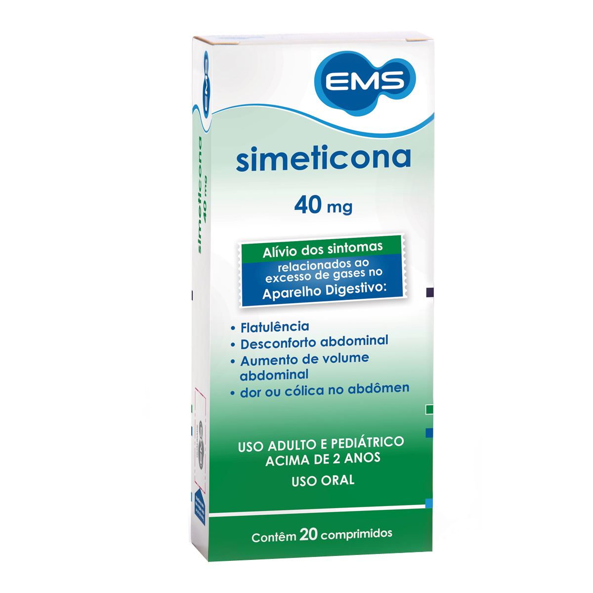 Simeticona 40mg EMS 20 Comprimidos