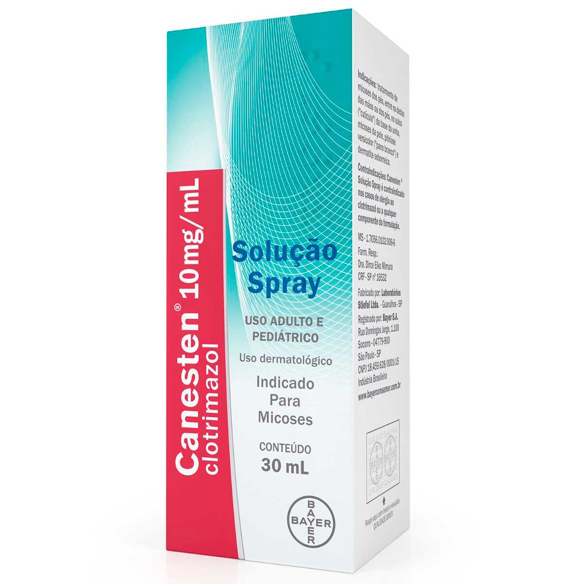 Solução Spray para Micoses Canesten 10mg/ml 30ml | Droga Raia