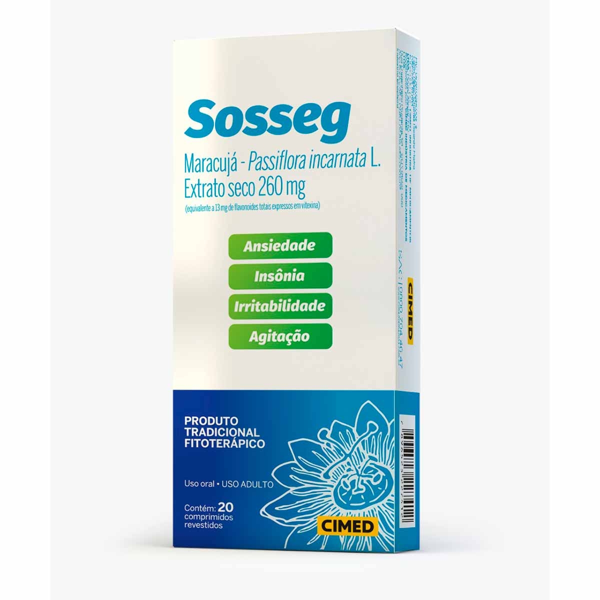 Sosseg 260mg 20 Comprimidos