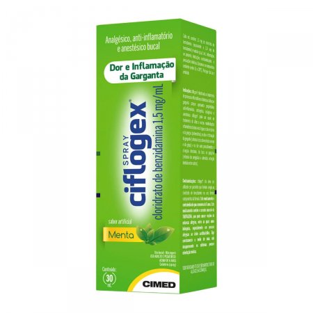 Ciflogex 1,5mg/ml Spray para Garganta Sabor Menta com 30ml