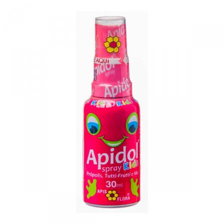 Spray para Garganta Infantil Apidol Kids Própolis, Tutti-Frutti e Mel com 30ml