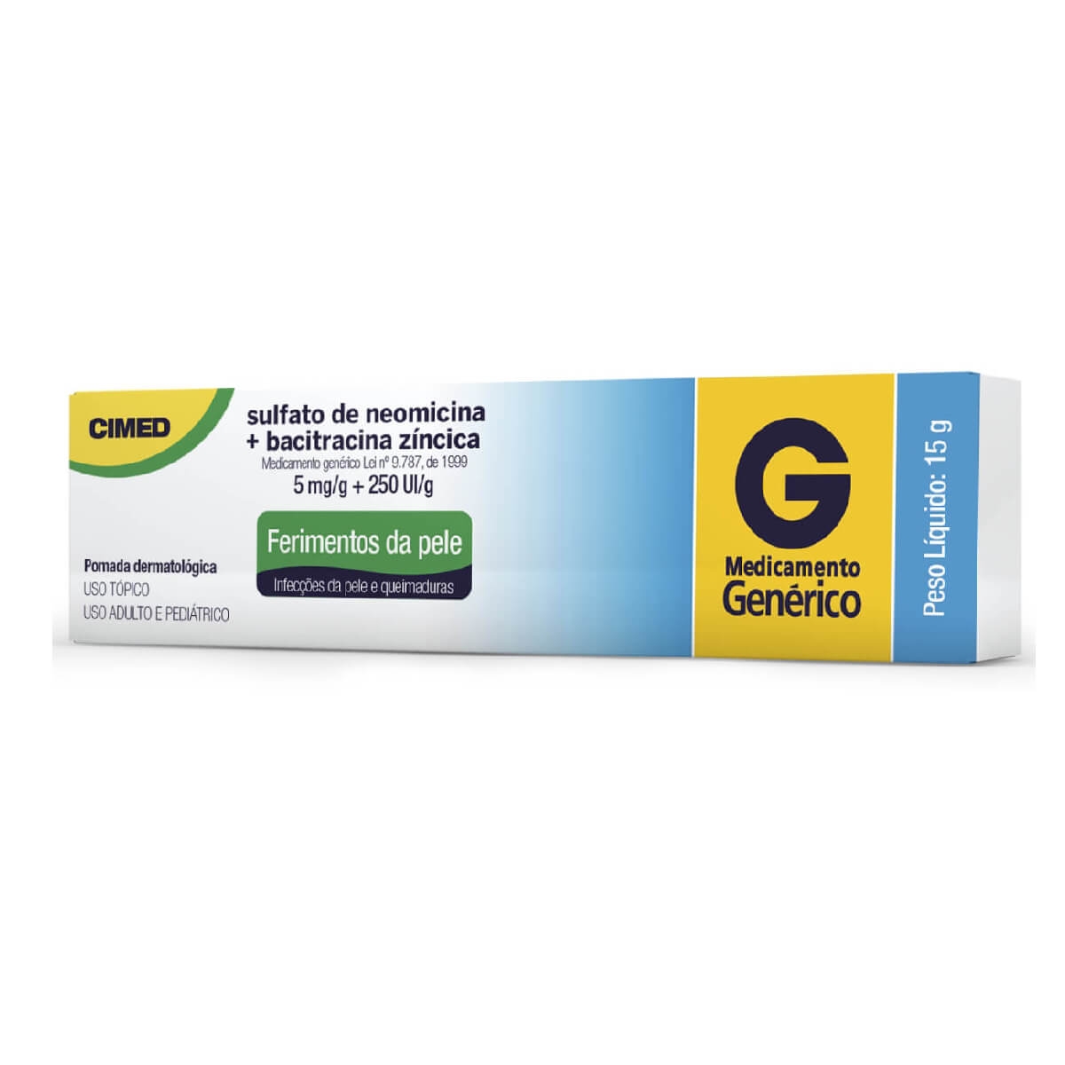 Sulfato de Neomicina + Bacitracina Pomada com 15g | Droga Raia