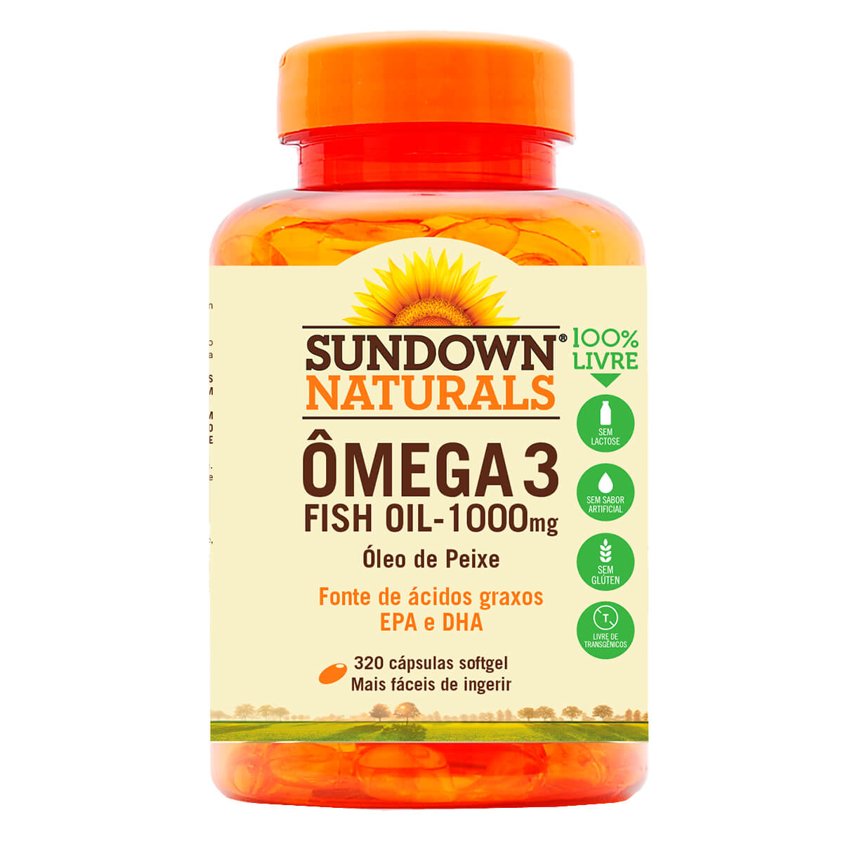 Ômega 3 Sundown Fish Oil Sundown Naturals 320 Cápsulas