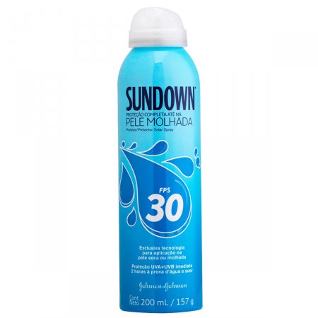 Protetor Solar Sundown Pele Molhada FPS 30 Spray com 200ml