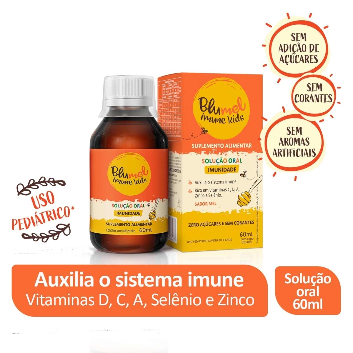 Suplemento Alimentar Blumel Imune Kids com 60ml