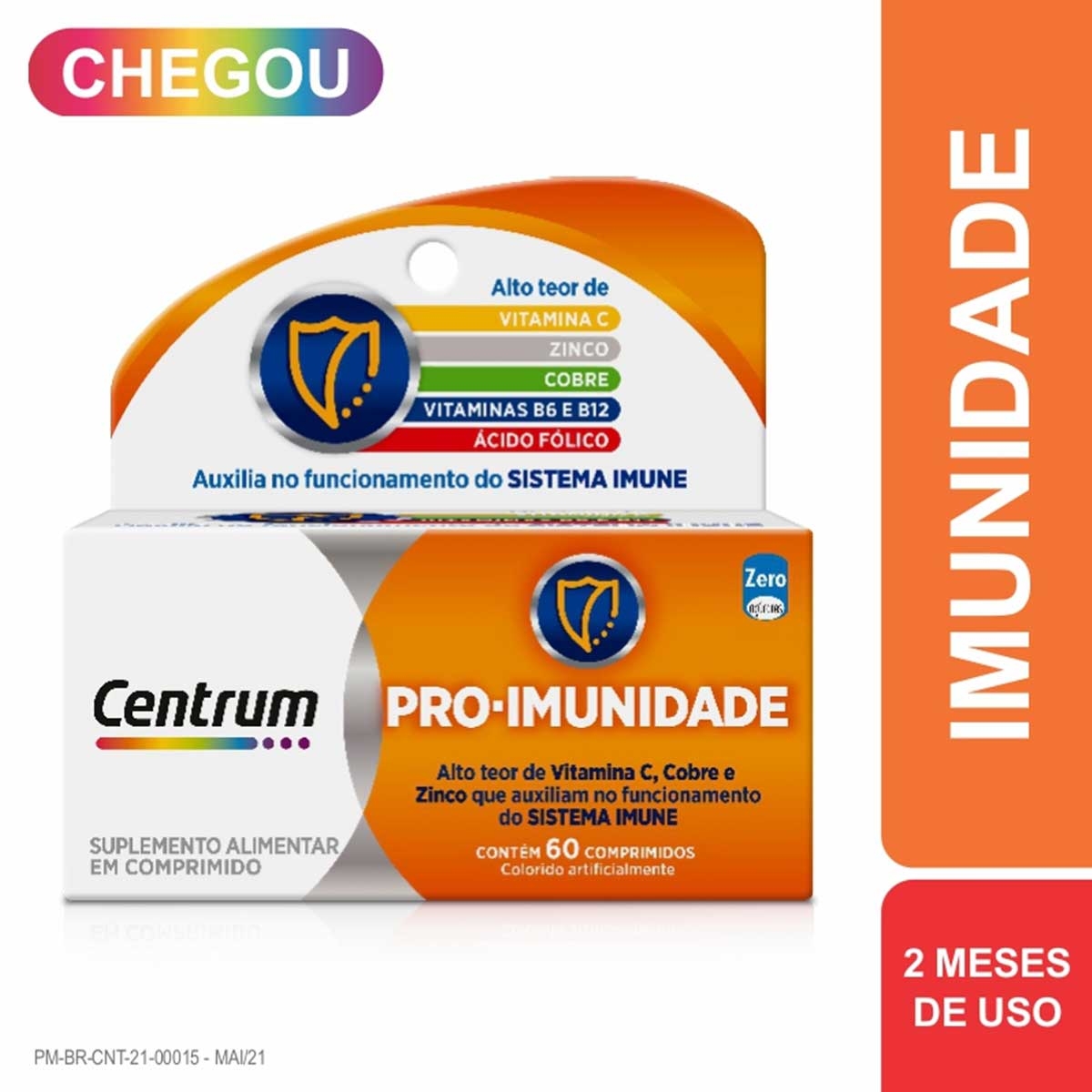Suplemento Alimentar Centrum Pró-Imunidade com 60 Comprimidos Menor preço em Suplemento Alimentar Centrum Pró-Imunidade com 60 Comprimidos
