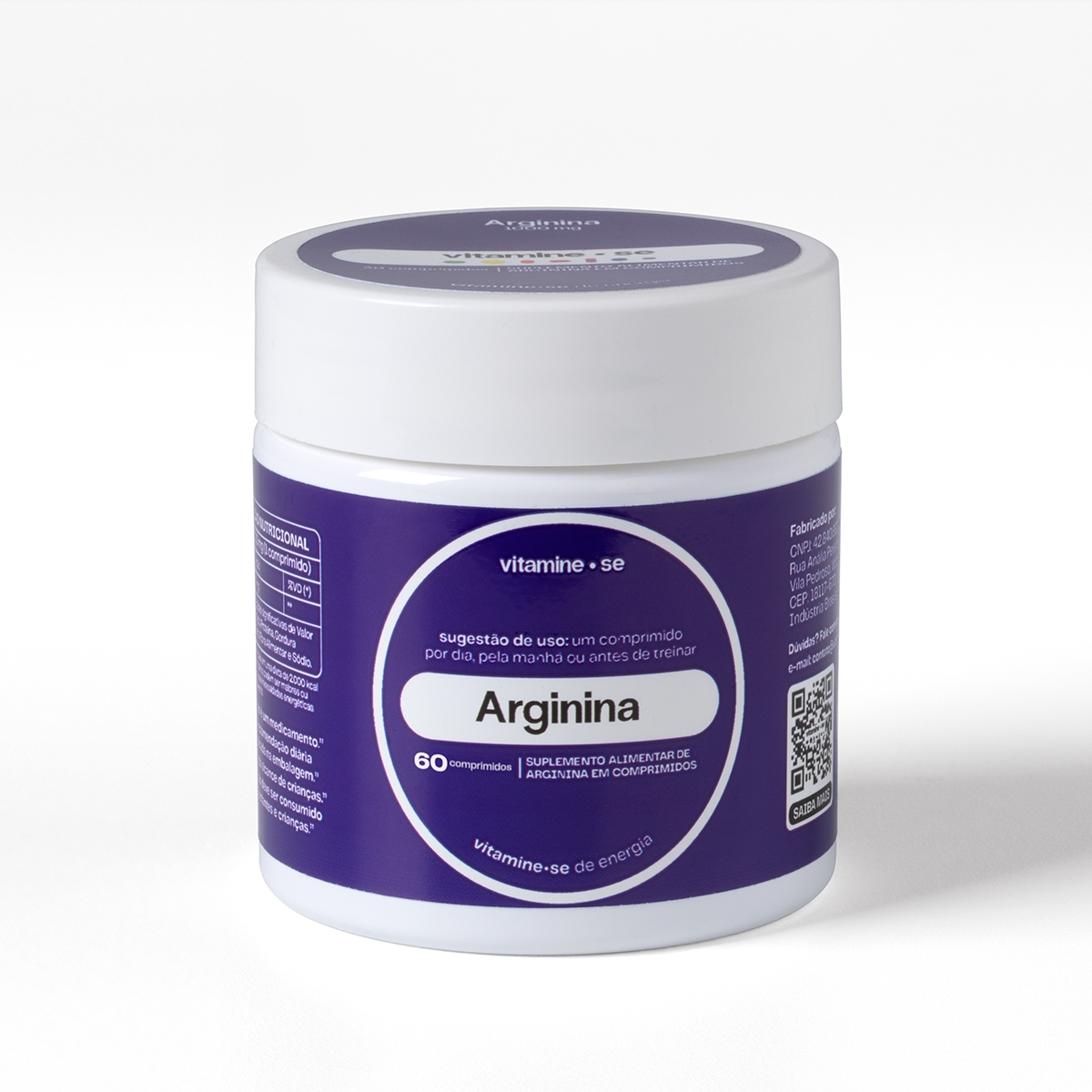 Suplemento Alimentar de Arginina 1000mg Vitamine-se 60 comprimidos