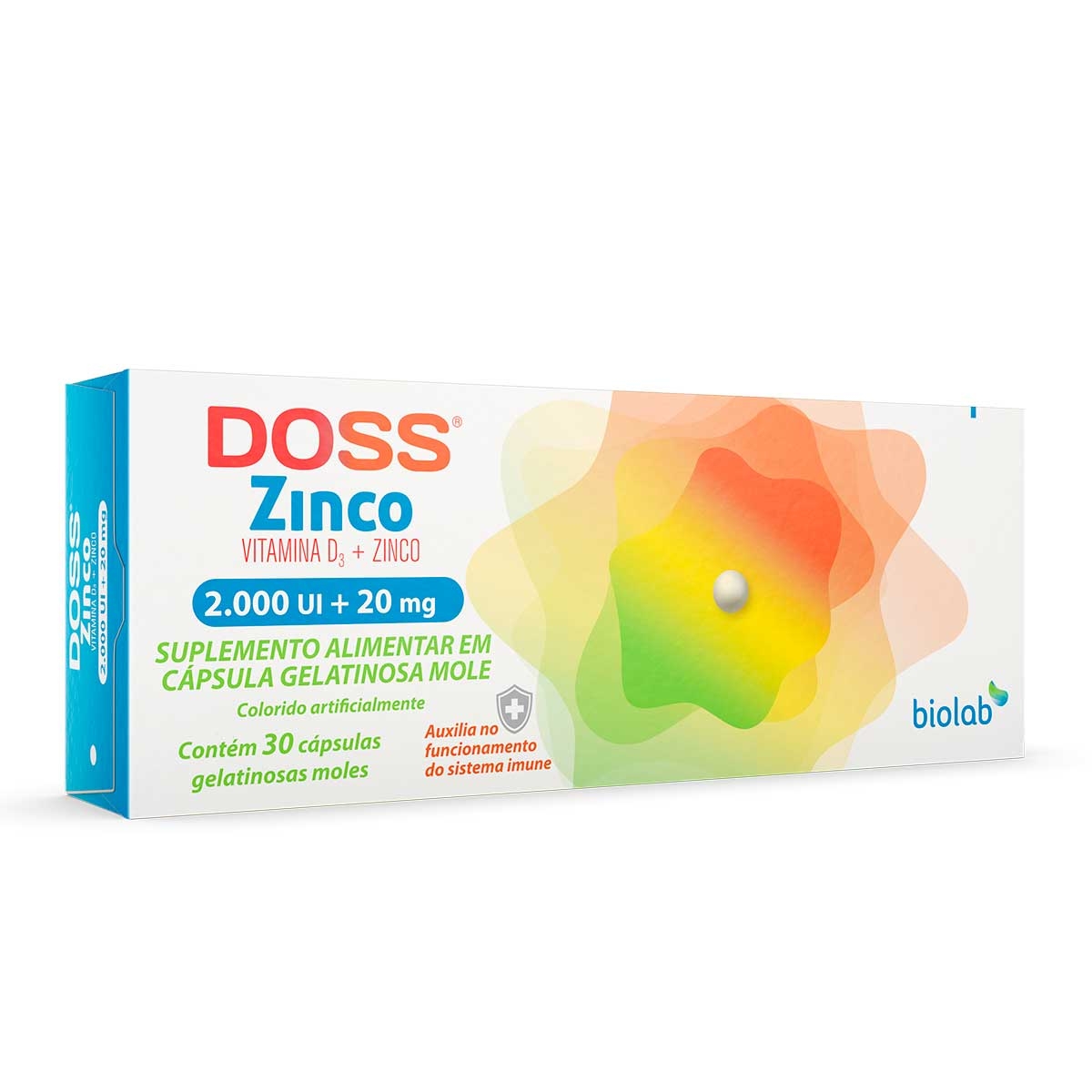 Suplemento Alimentar Doss Zinco 2000UI + 20mg com 30 cápsulas
