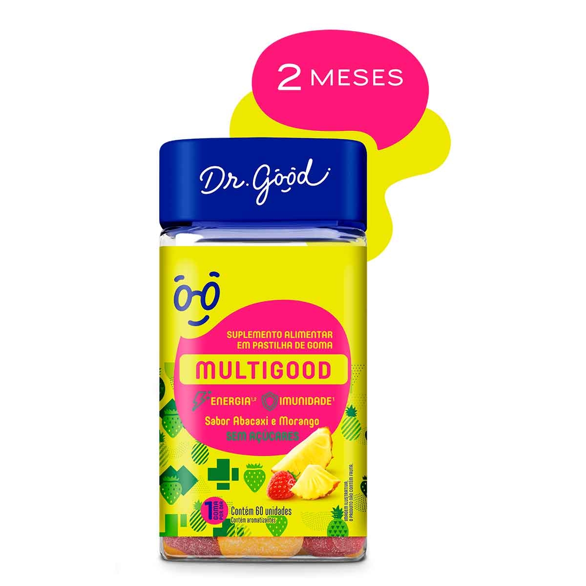 Suplemento Alimentar Dr. Good Multigood Abacaxi e Morango com 60 Unidades Menor preço em Suplemento Alimentar Dr. Good Multigood Abacaxi e Morango com 60 Unidades