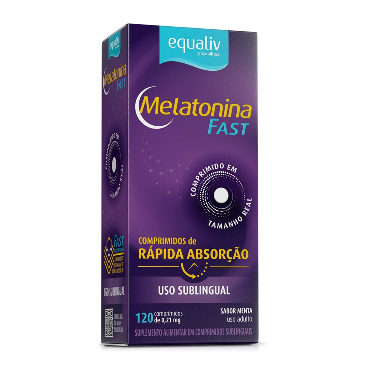 Suplemento Alimentar Equaliv Melatonina 0,21mg com 120 Comprimidos Menor preço em Suplemento Alimentar Equaliv Melatonina 0,21mg com 120 Comprimidos