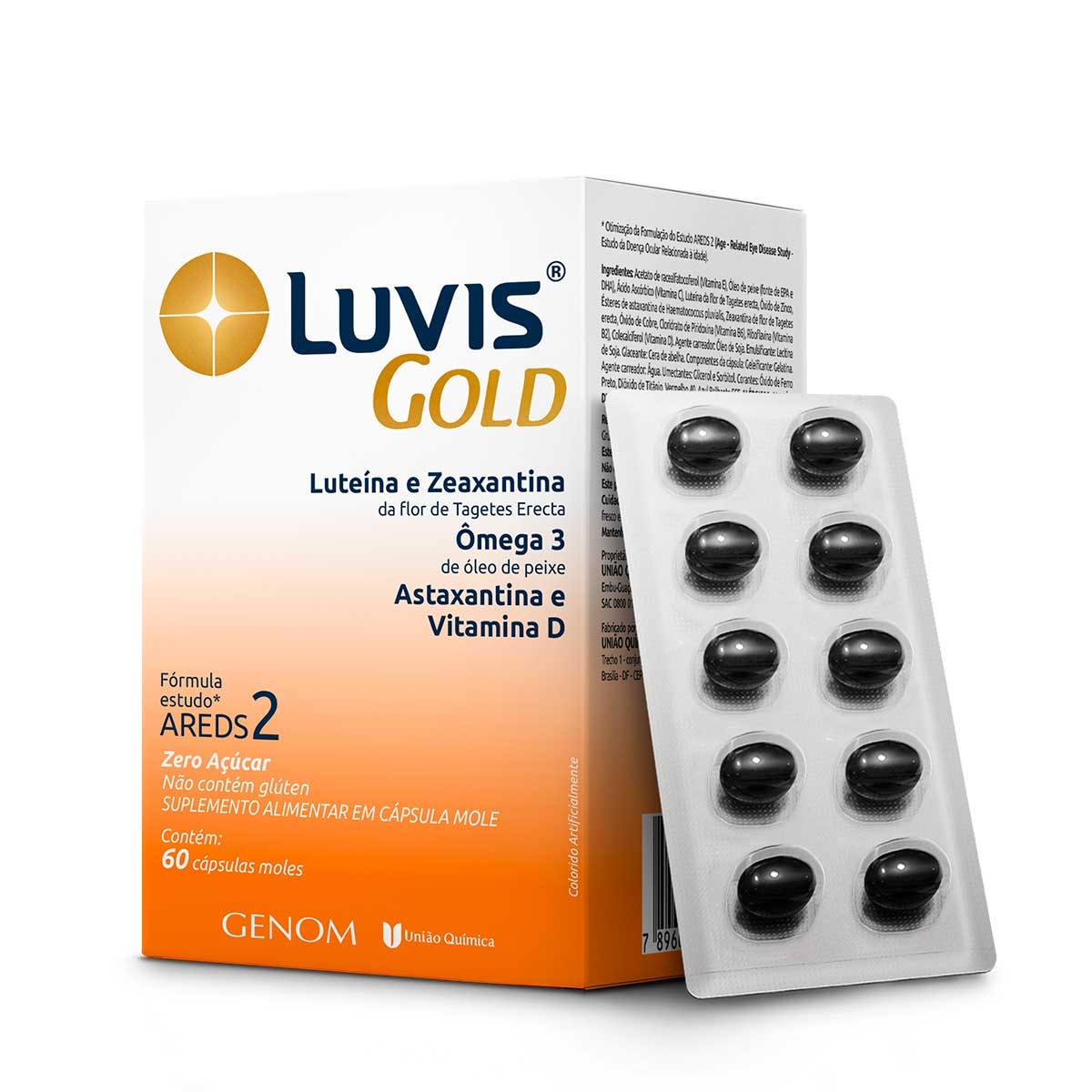 Suplemento Alimentar Luvis Gold 60 Cápsulas