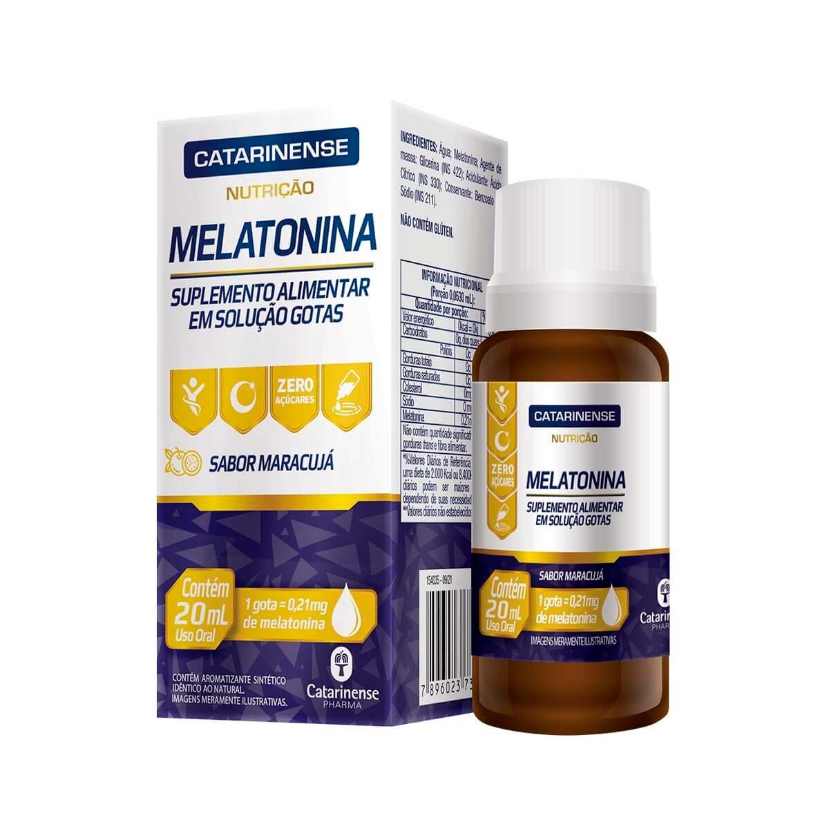 Suplemento Alimentar Melatonina Catarinense Nutrição 0,21mg Maracujá 20ml Menor preço em Suplemento Alimentar Melatonina Catarinense Nutrição 0,21mg Maracujá 20ml
