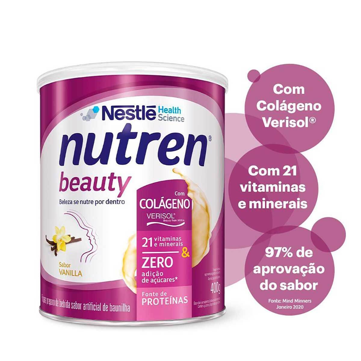 Suplemento Alimentar Nestlé Nutren Beauty Sabor Baunilha com 400g