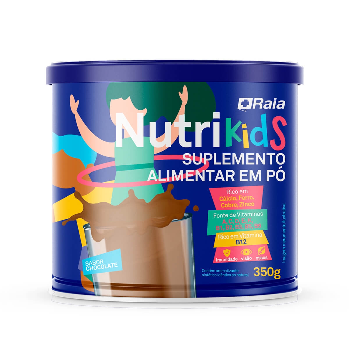 Suplemento Alimentar Raia Nutri Kids Sabor Chocolate com 350g 350g