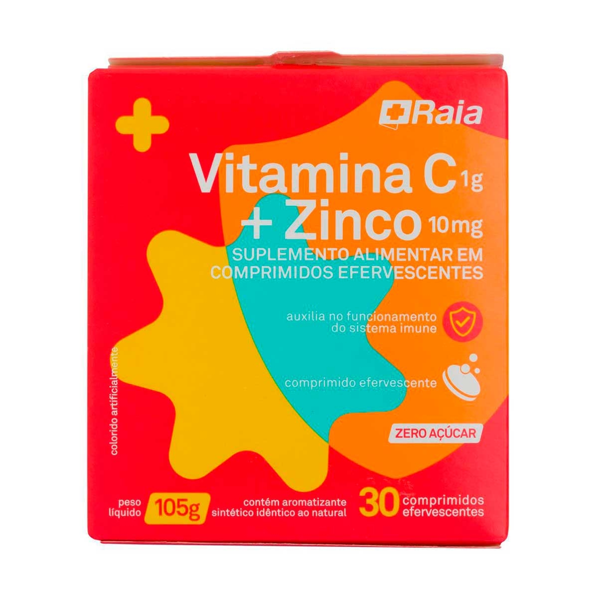Suplemento Alimentar Vitamina C + Zinco Raia 30 Comprimidos