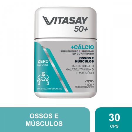Suplemento Alimentar Vitasay 50+ Cálcio com 30 comprimidos