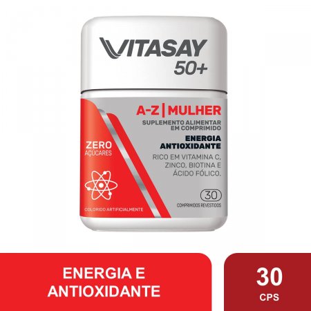 Suplemento Alimentar Vitasay 50+ Mulher A-Z com 30 comprimidos