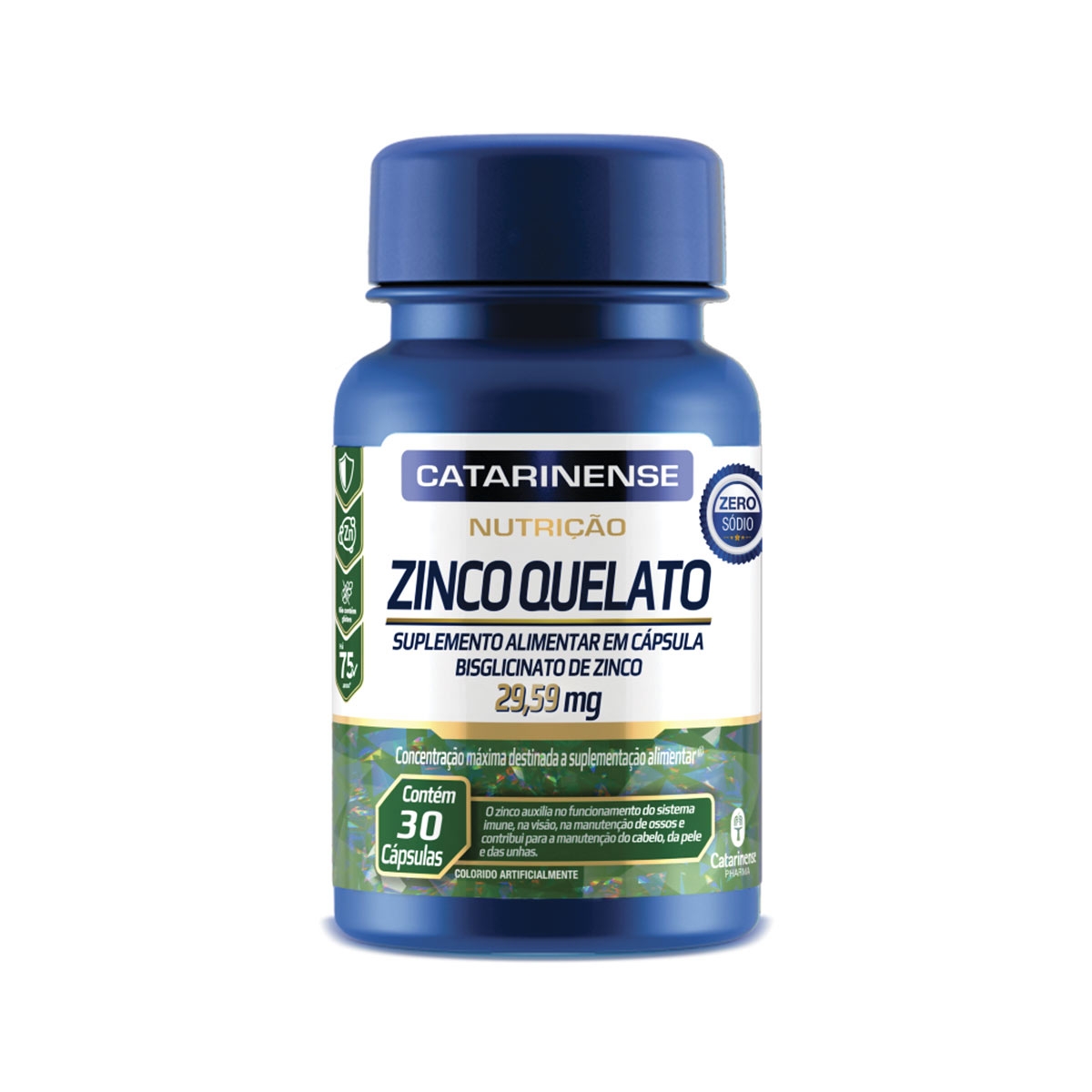 Suplemento Alimentar Zinco Quelato com 30 Cápsulas Menor preço em Suplemento Alimentar Zinco Quelato com 30 Cápsulas