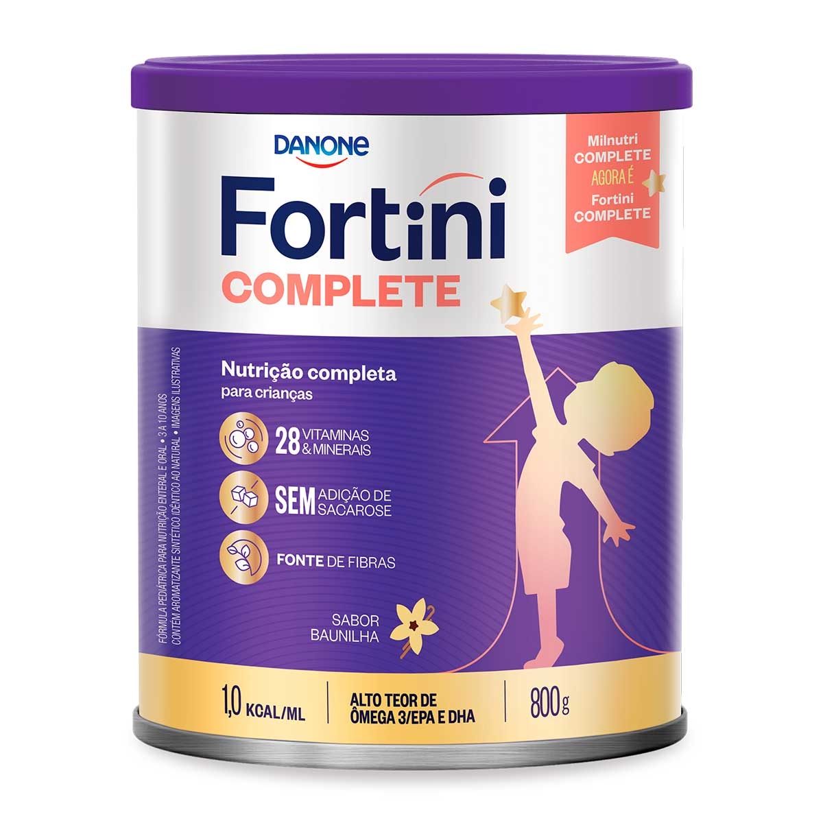 Suplemento Alimentar Infantil Fortini Complete Danone Baunilha 3 a 10 anos 800g Menor preço em Suplemento Alimentar Infantil Fortini Complete Danone Baunilha 3 a 10 anos 800g