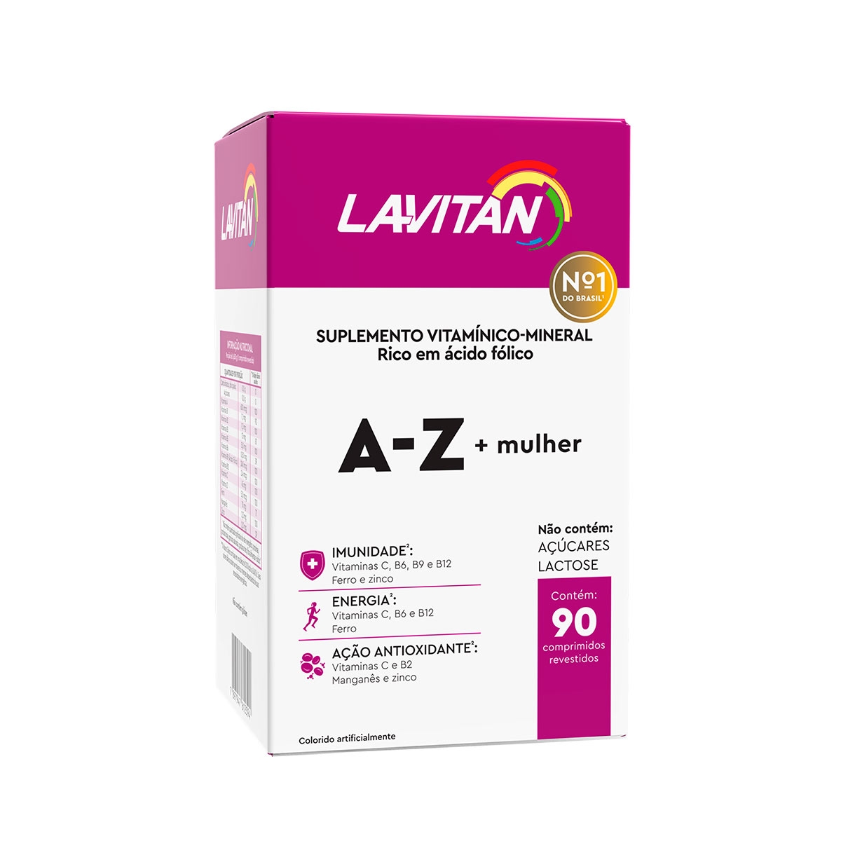 Suplemento Vitamínico Lavitan A-Z Mulher com 90 comprimidos Menor preço em Suplemento Vitamínico Lavitan A-Z Mulher com 90 comprimidos